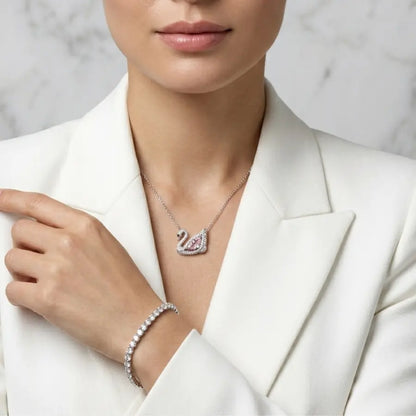 Swan Grace™ – Ensemble Élégance Bracelet & Collier